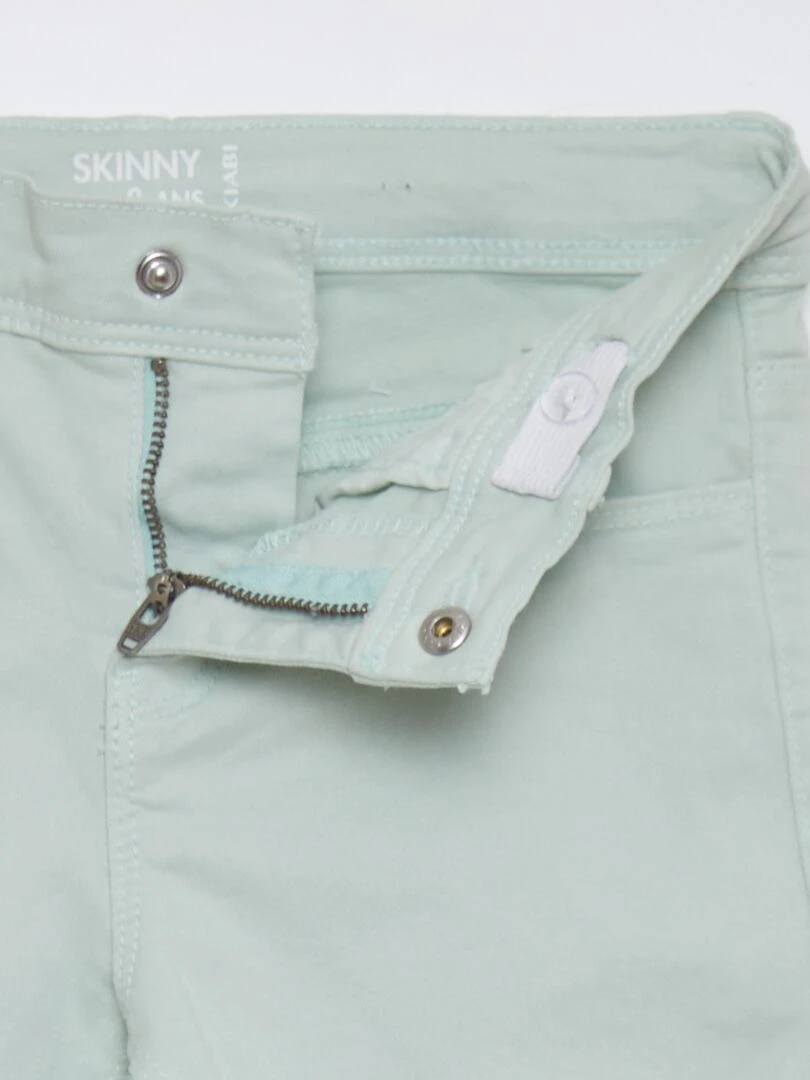 Pantacourt skinny à taille haute   bleu