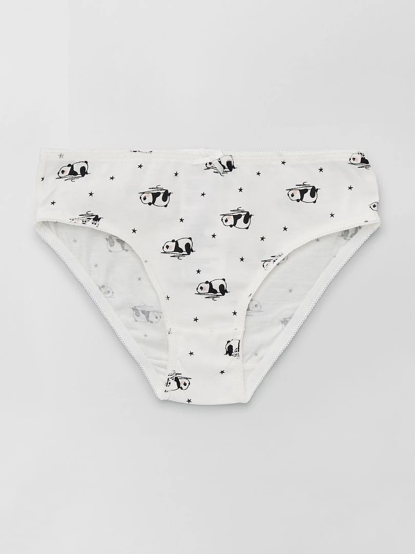 Culottes en jersey avec nœud fantaisie   Lot de 4   Blanc/noir/gris