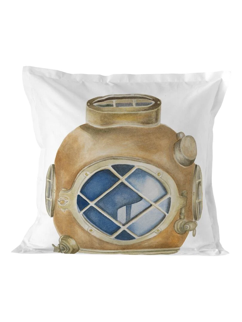 Taie d'oreiller Diving suit "Happyfriday"   Blanc