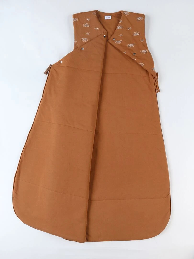 Gigoteuse 100 cm imprimé soleil en jersey  caramel   Marron