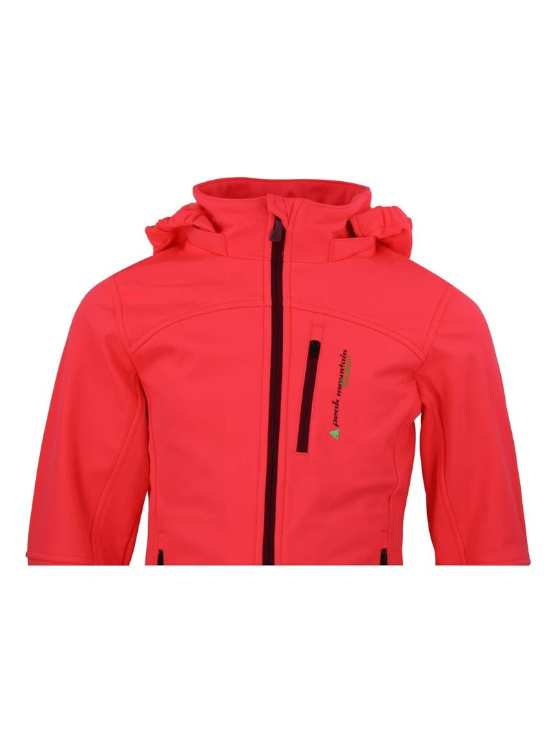 Blouson softshell fille FANNE   PEAK MOUNTAIN   Orange
