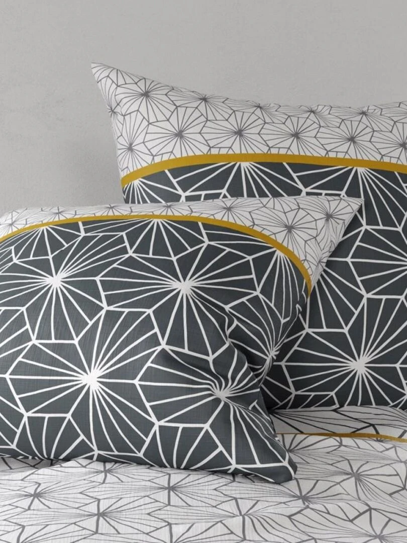 Housse de couette Mijo + taie(s) coton 57 fils Gris