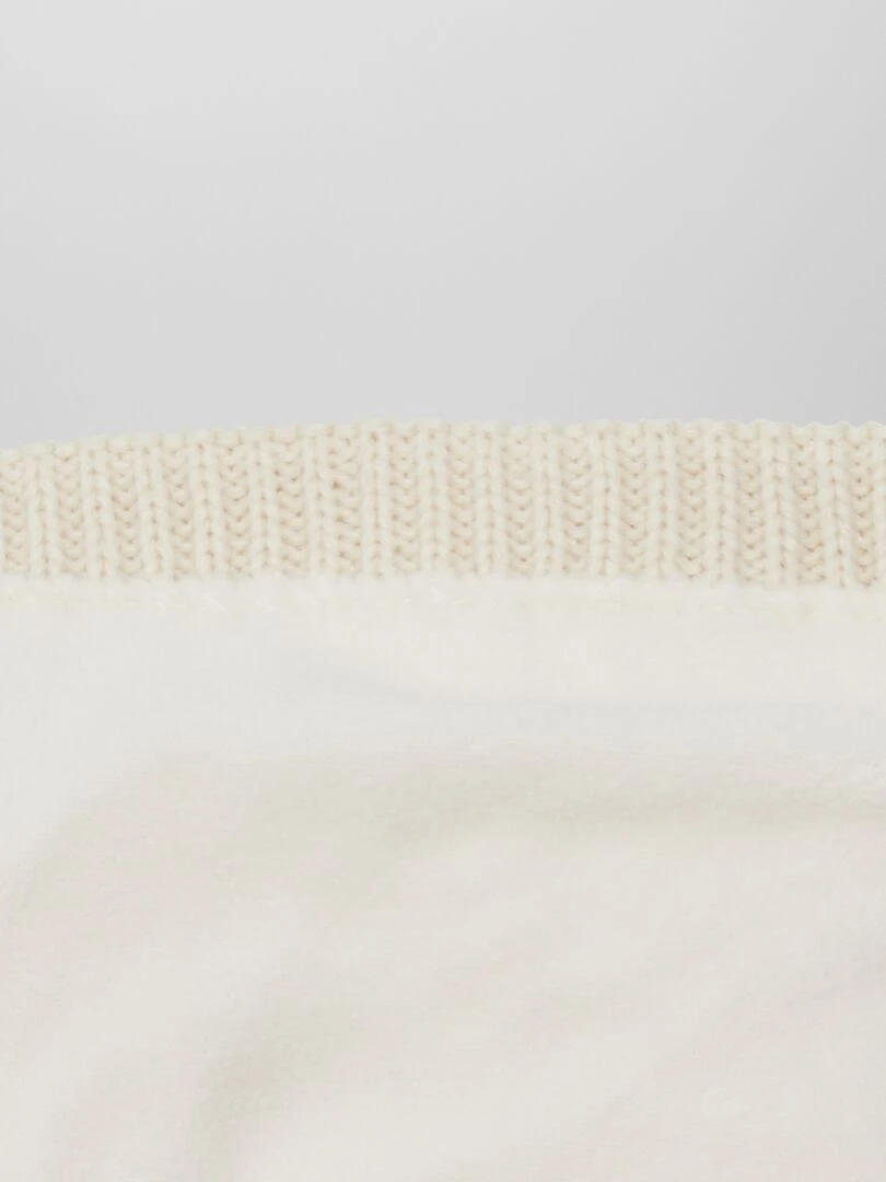 Bonnet avec pompon et fil brillant   beige