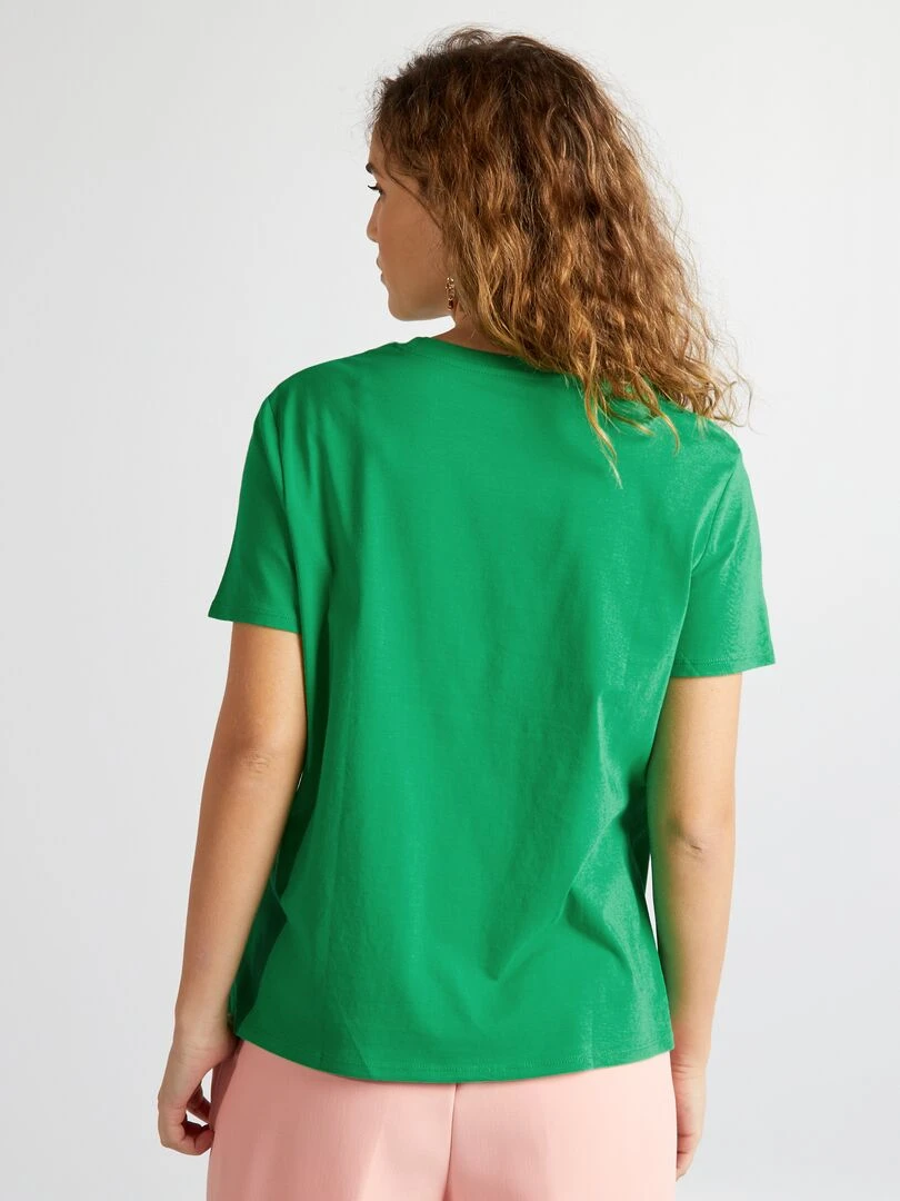 T shirt en jersey imprimé   Vert