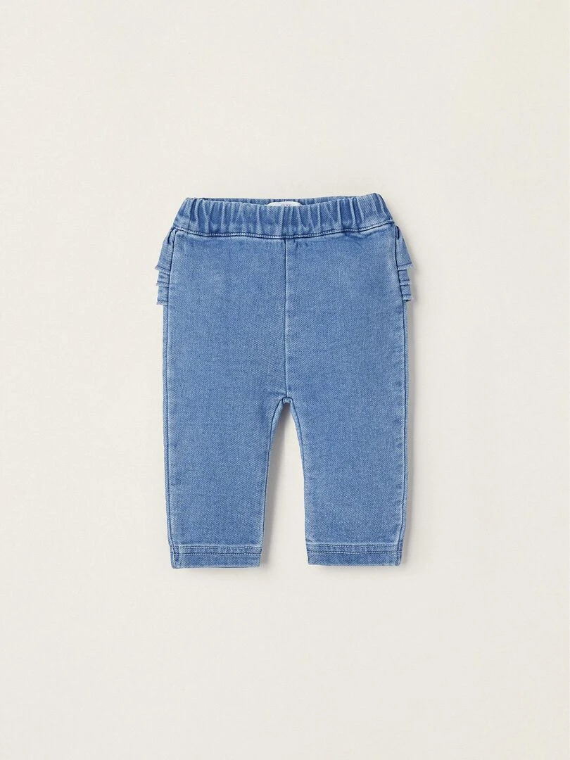 Jeggings avec Volants pour Nouveau Né ATLANTIC COMPANY Bleu