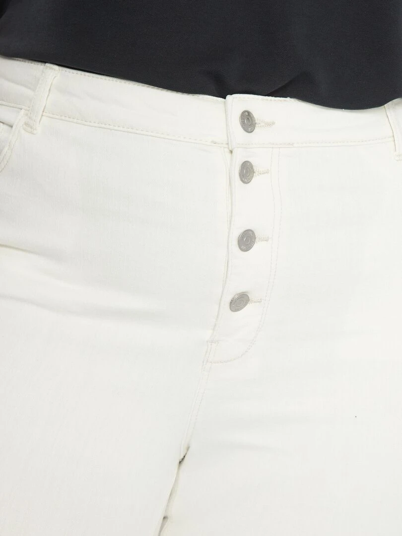 Jean skinny taille haute   Blanc