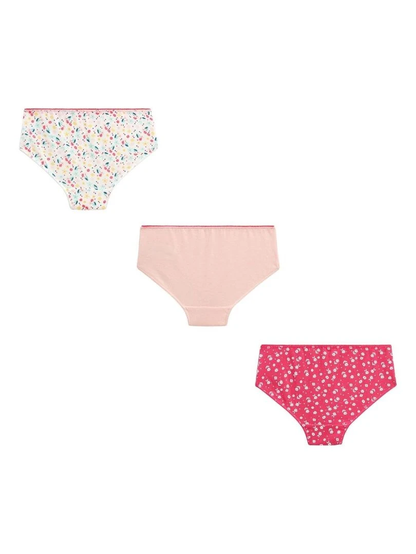Lot de 3 culottes fille Vanifleur Rose