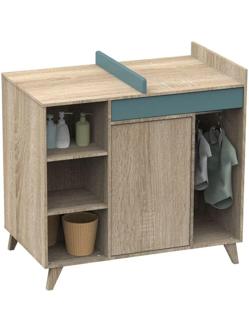 Commode à langer évolutive en bureau SAUTHON Bleu