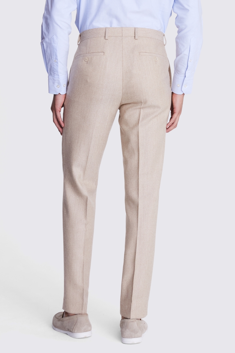 Tailored Fit Camel Twill Trousers Buy Online at Moss