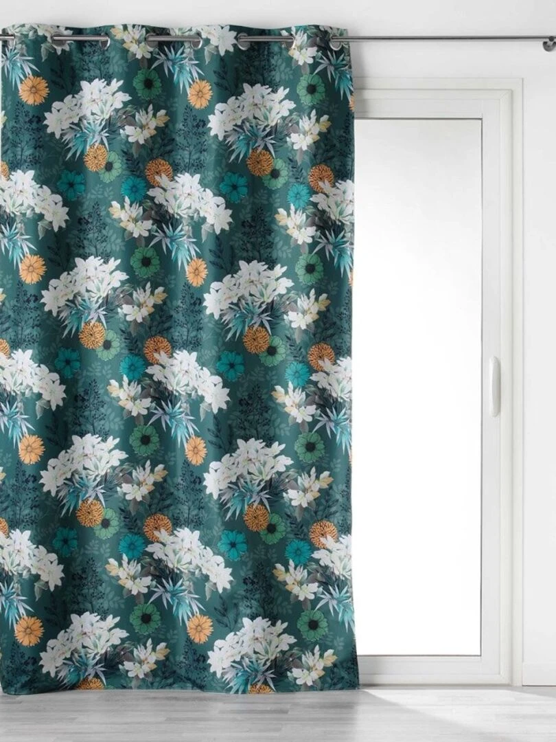 Rideau à œillets occultant 135x260 cm Osaka microfibre Vert