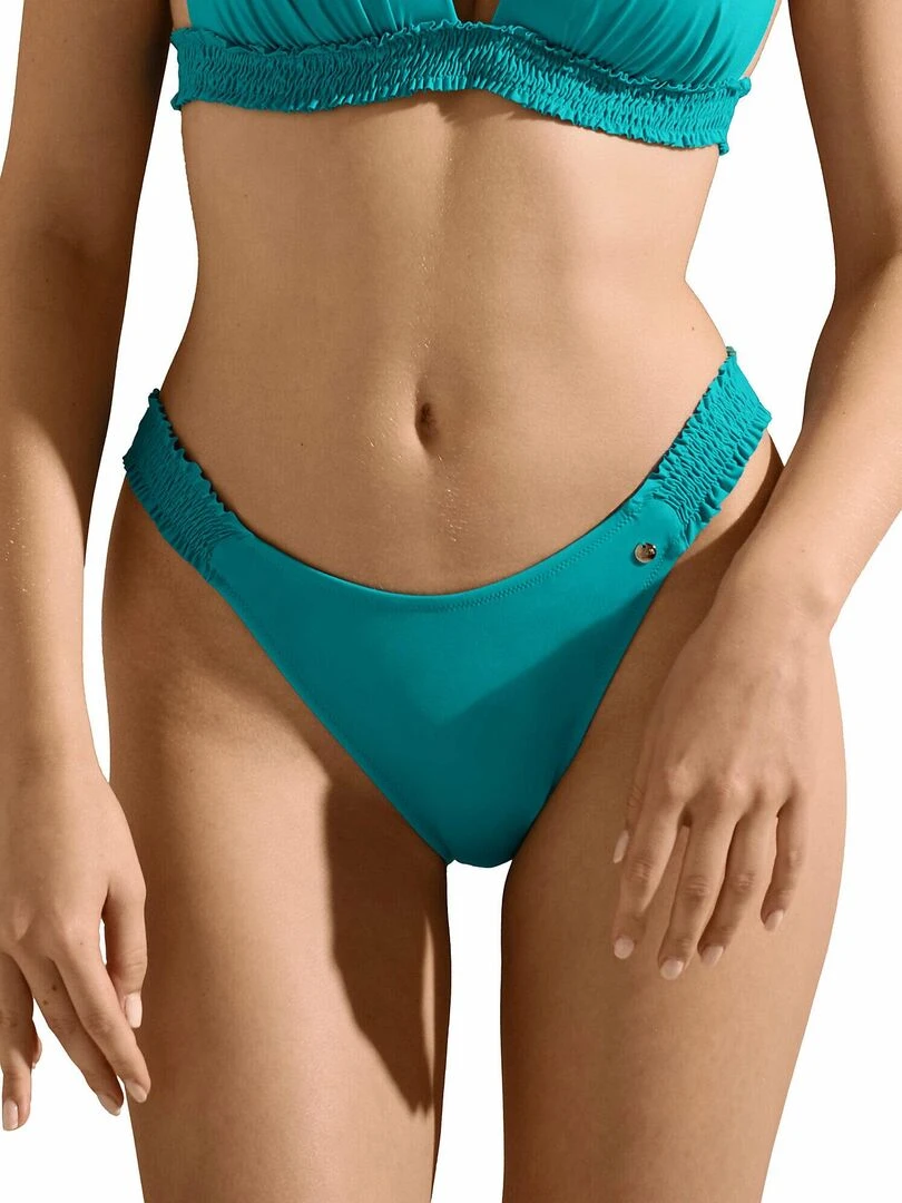 Bas maillot slip de bain échancré taille basse Las Vegas Vert