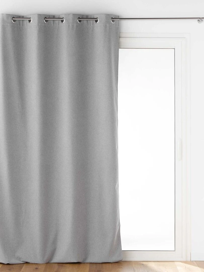 Rideau isolant doublé polaire   Gris clair