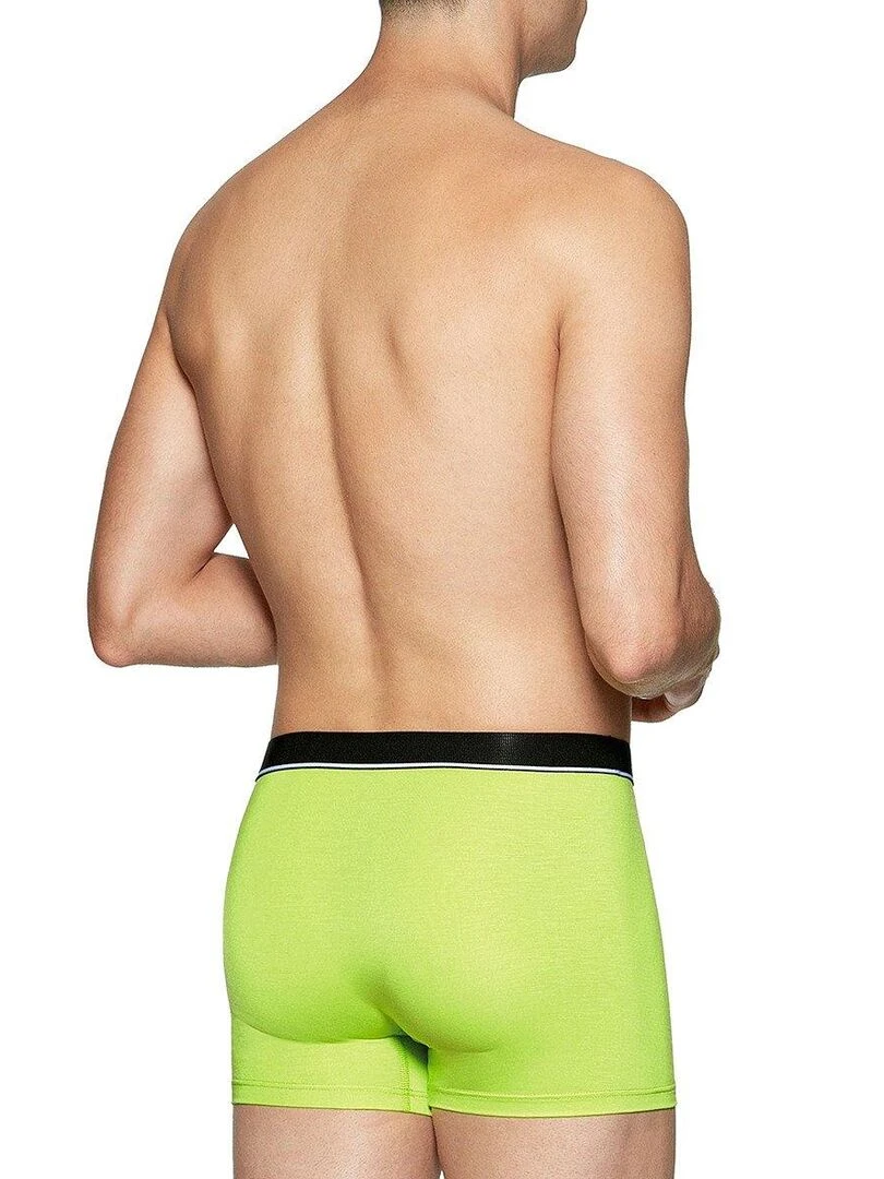 Pack de 2 boxers unis en fibre lyocell I am Global   Vert