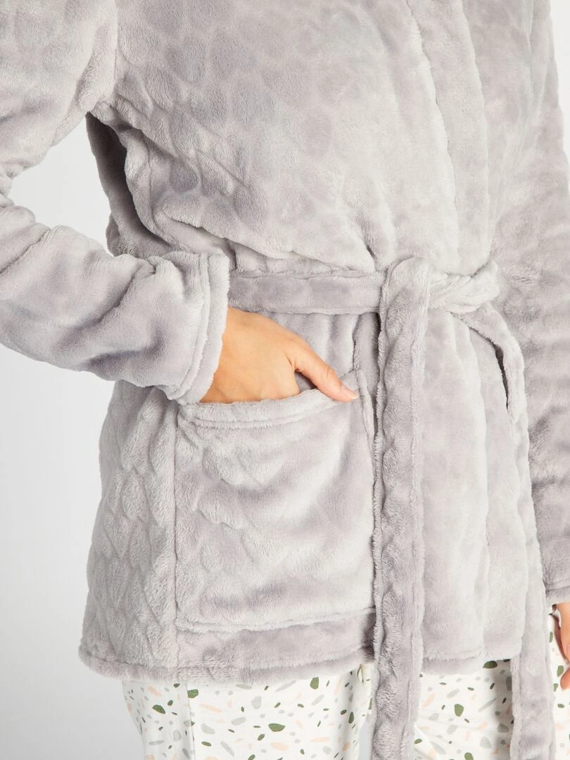 Peignoir en polaire   gris
