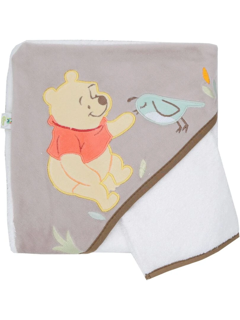 Cape de bain + gant de toilette Disney Winnie Whimsy Marron