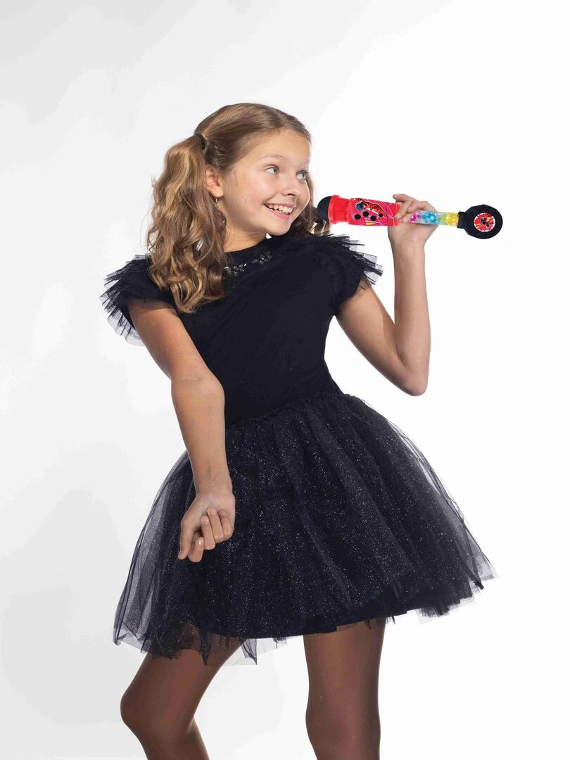 Microphone Miraculous Avec Tube Lumineux  Enceinte (entrée Auxiliaire)  Mélodies Et Effets Sonores   N/A