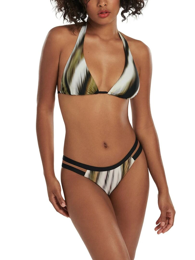 Bas maillot slip de bain taille basse Kefalonia   Noir