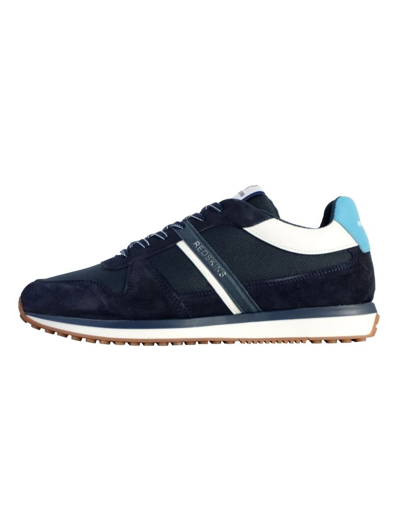 Basket Basse Cuir Redskins Island Bleu