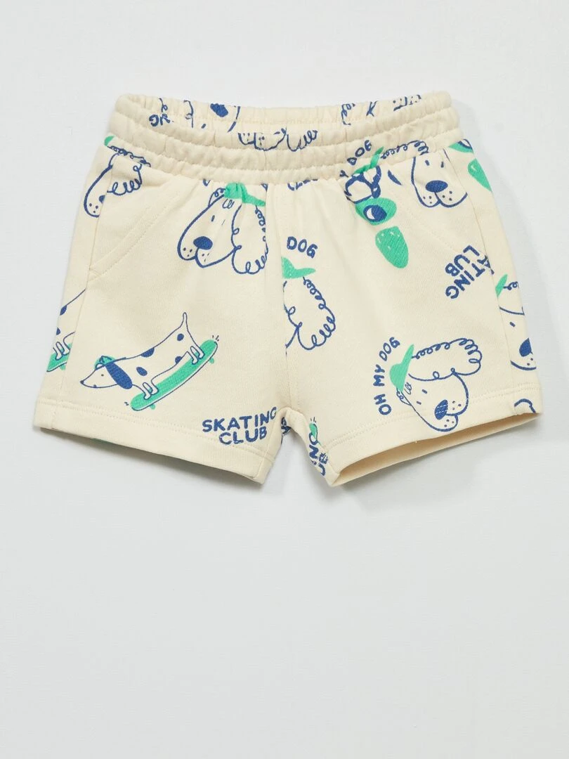 Short en molleton Blanc