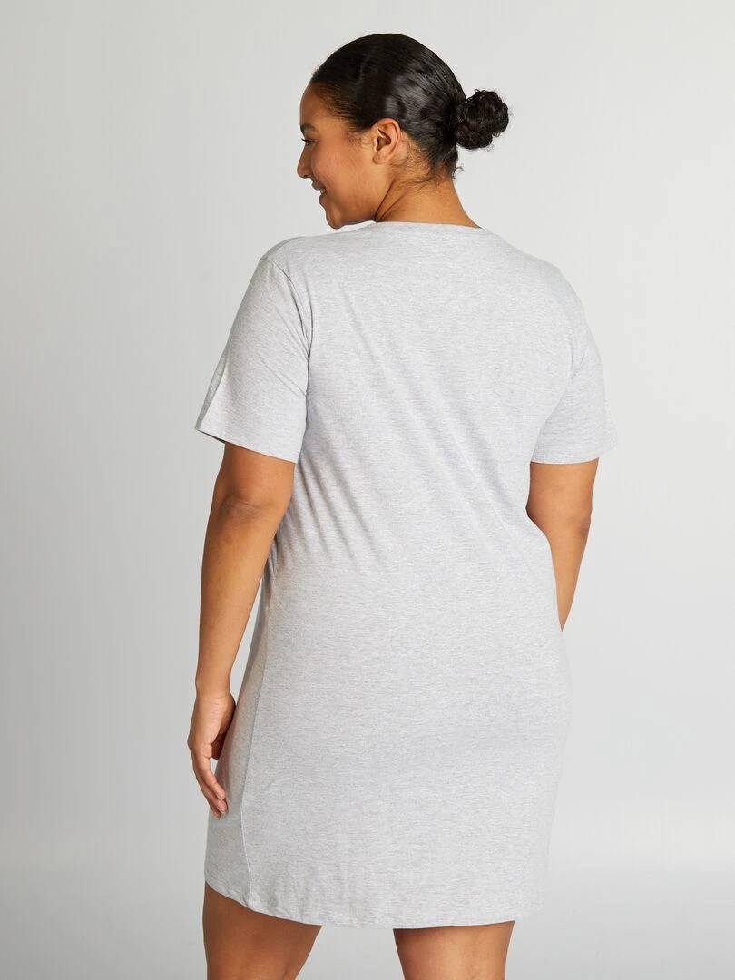Chemise de nuit tee shirt 'Wonder Woman' Gris