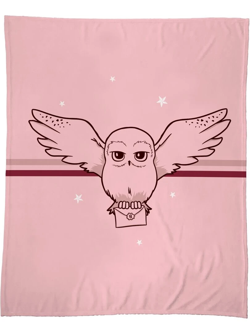 Plaid polaire imprimé HARRY POTTER GIRLY Rose