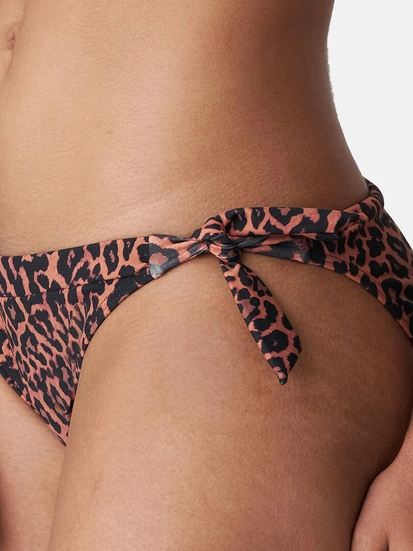 Culotte de bain imprimé léopard Holiday Marron