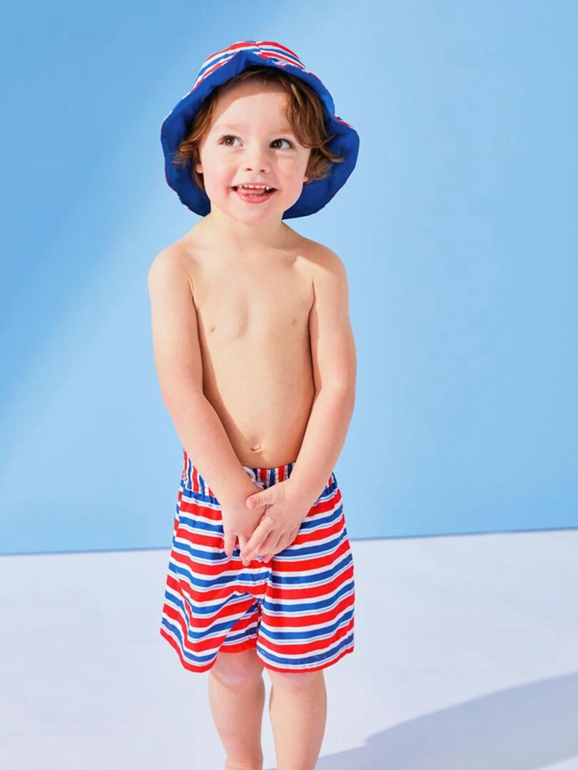 Maillot short Rayé   Archimède   Rouge