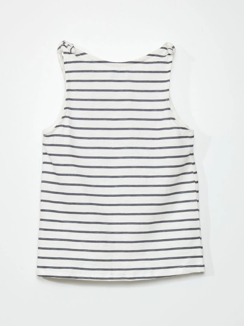 T shirt à motif 'licornes'   Blanc rayé