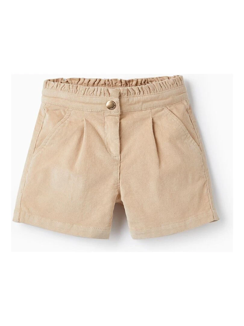 Shorts en velours côtelé pour fille LITERATURE CLUB Beige clair