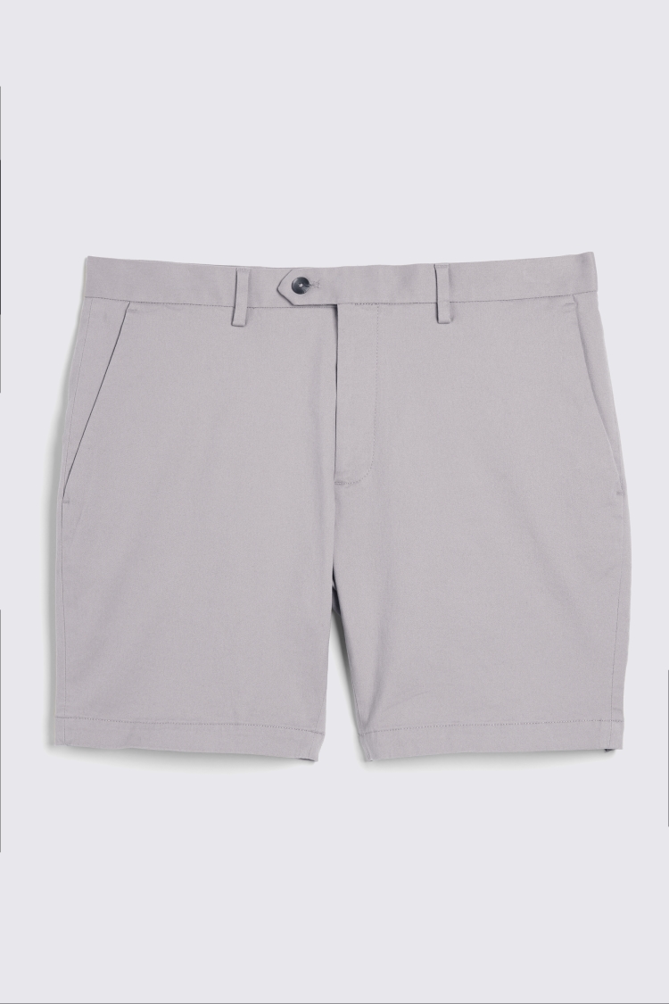 Slim Fit Light Grey Chino Shorts   Buy Online at Moss
