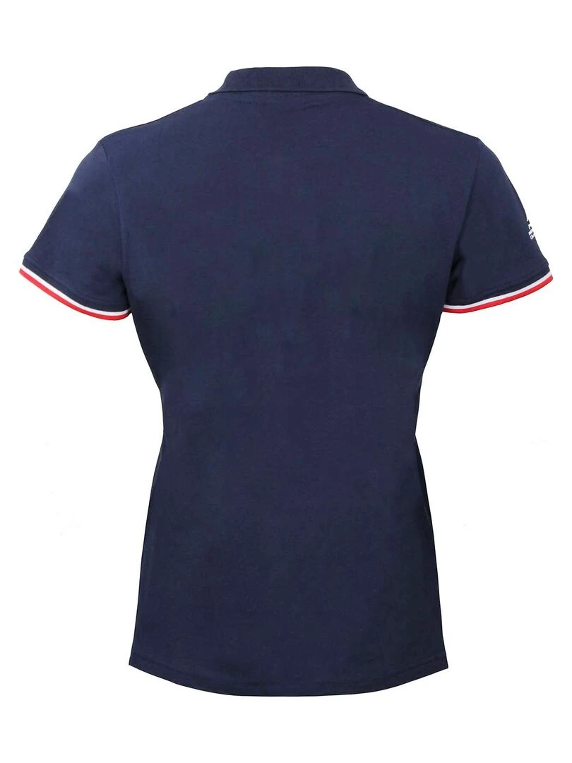Polo manches courtes femme ABECA Bleu marine