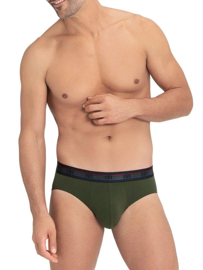 Pack de 2 slips en coton Haruto Vert