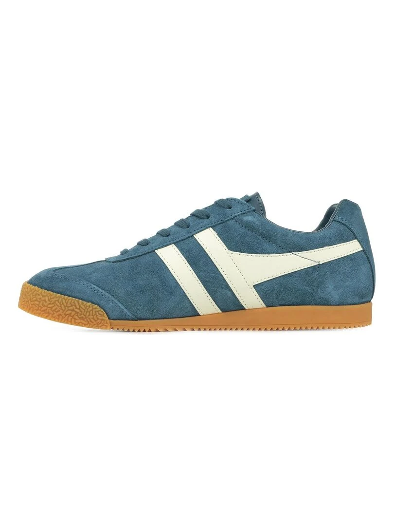 Baskets Gola Harrier Suede   Bleu Blanc