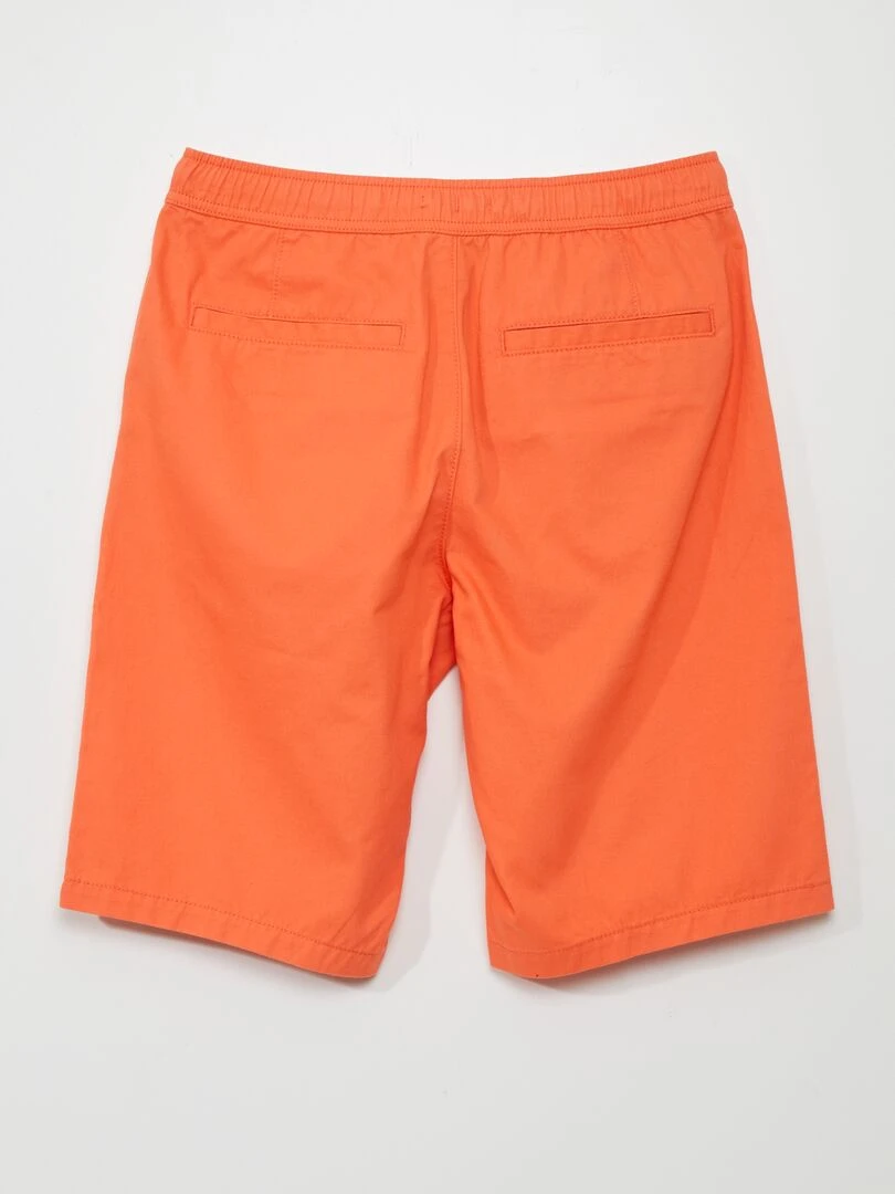Short en coton Corail
