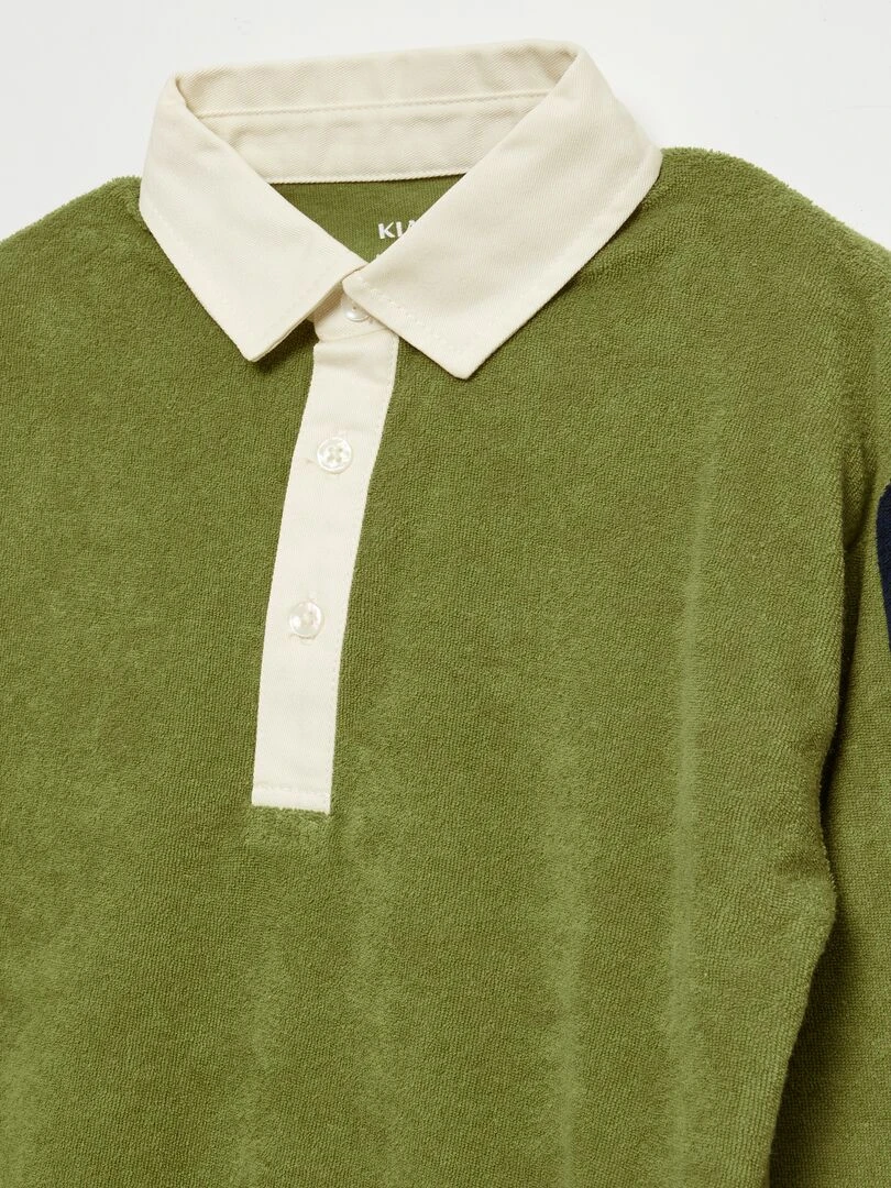 Polo style rugby Vert