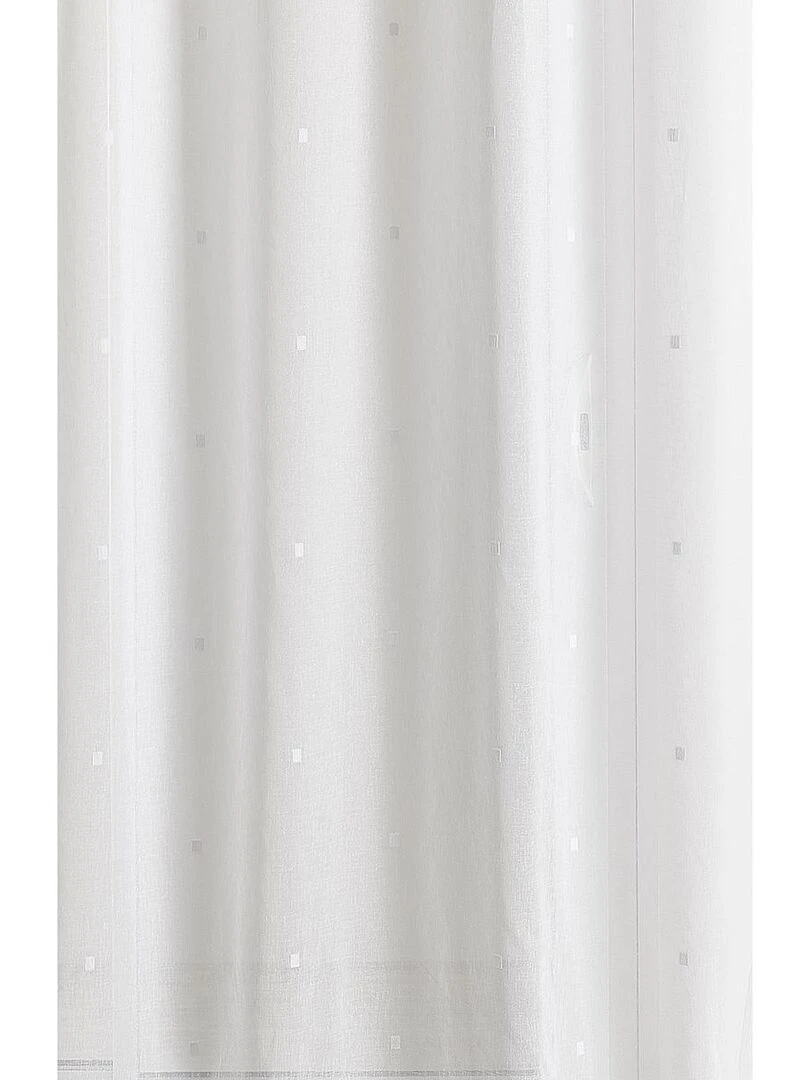 Voilage à plumetis "carré"   Blanc