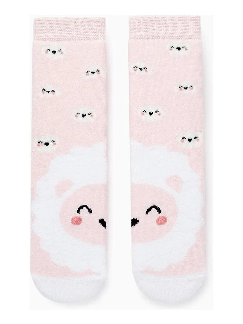 Chaussettes antidérapantes pour fille 'Brillent dans le noir' TALENTS NIGHT Rose clair