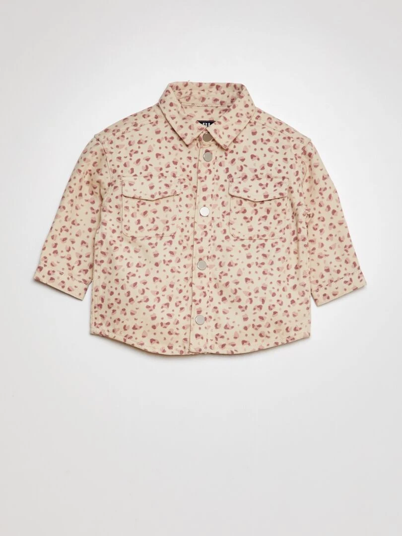 Surchemise imprimée en coton Rose