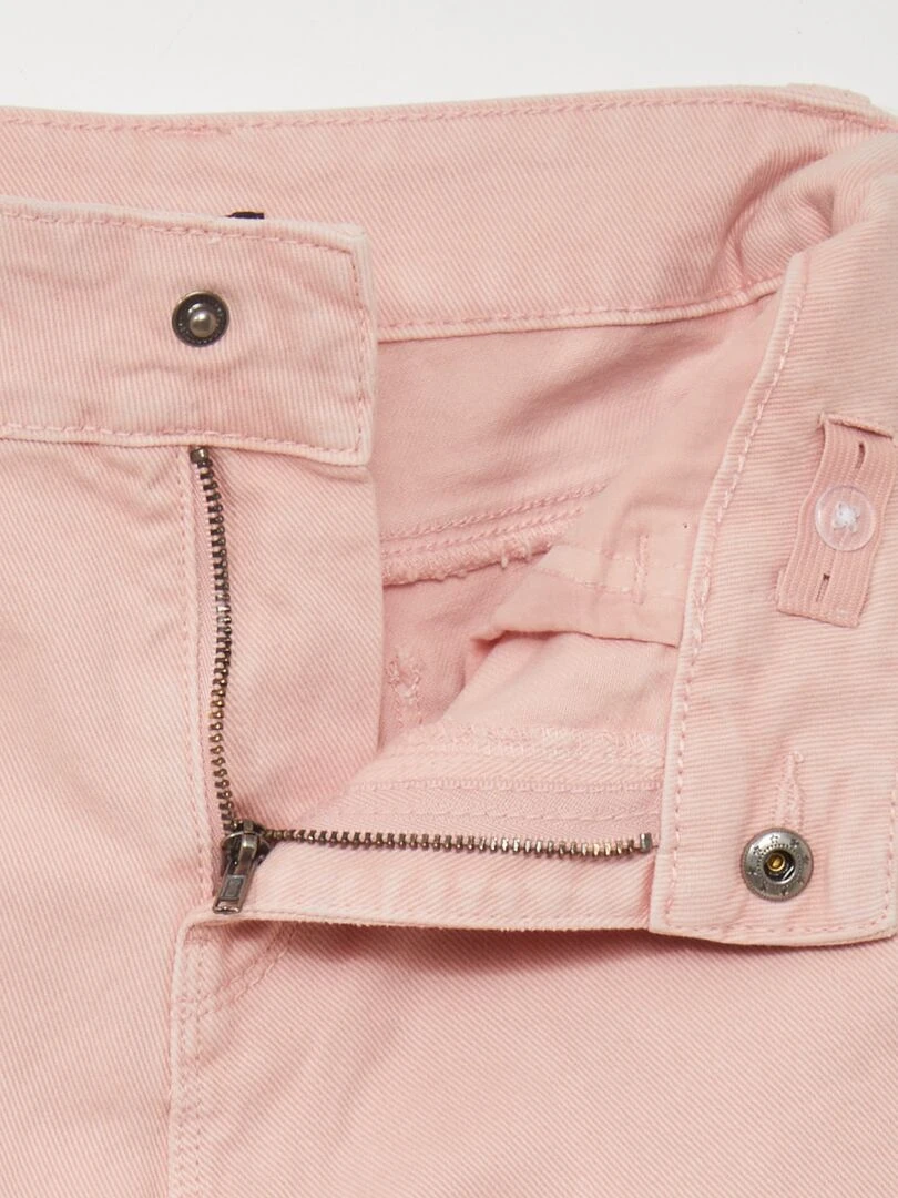 Jean wide leg à taille haute   Rose