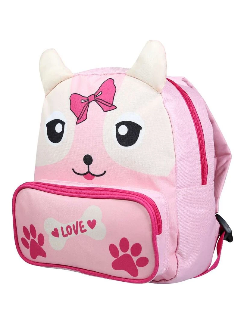 BAGTROTTER Sac à dos gouter 26 cm maternelle Kids Rose Chiot Rose