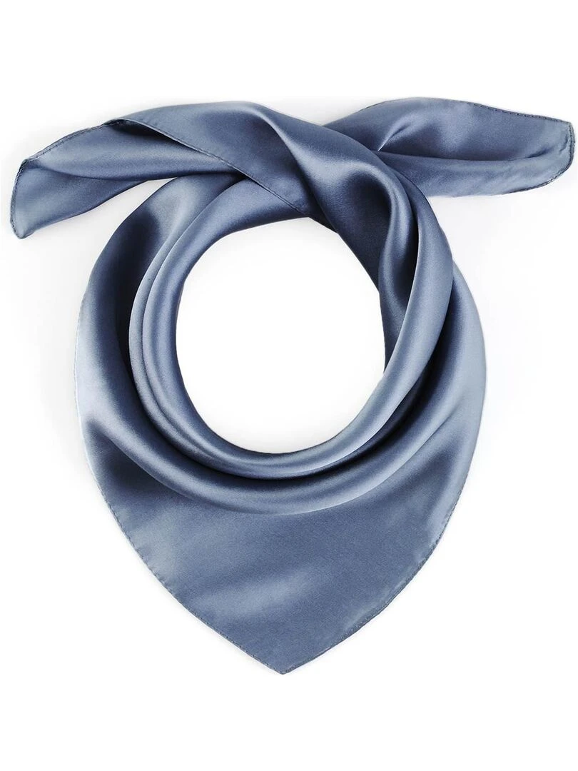 Carré de soie Piccolo uni Gris