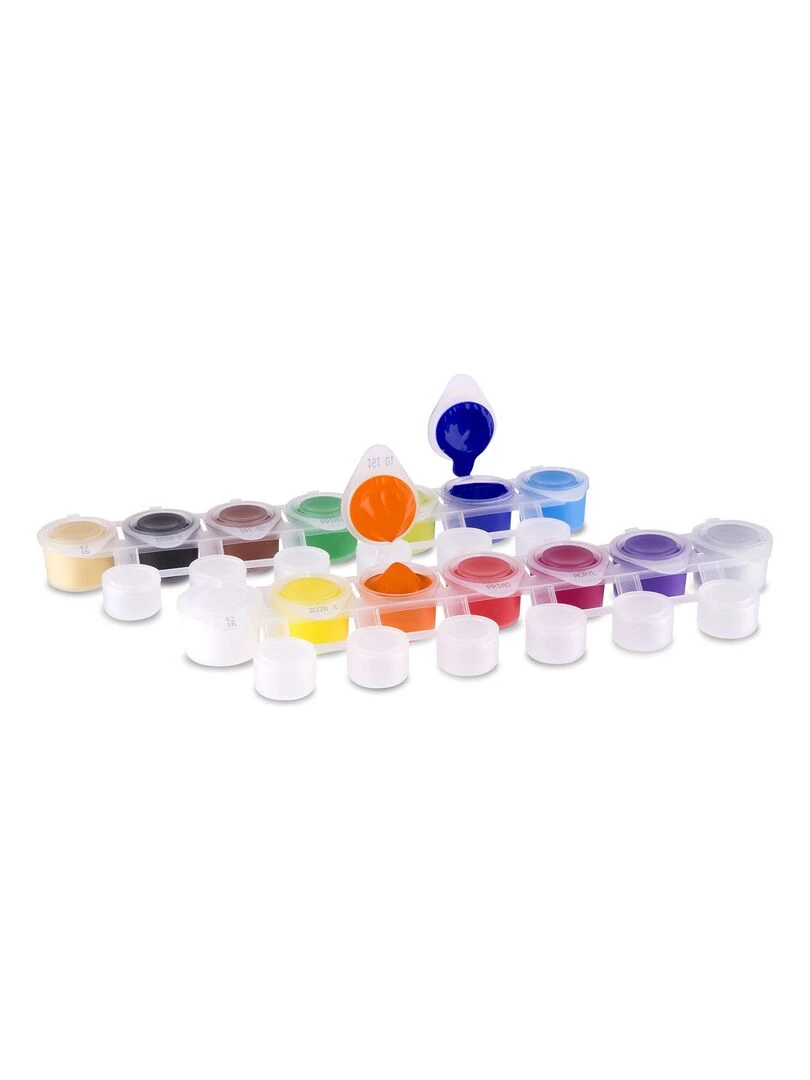 16 minis pots de peinture acrylique 4 5 ml N/A