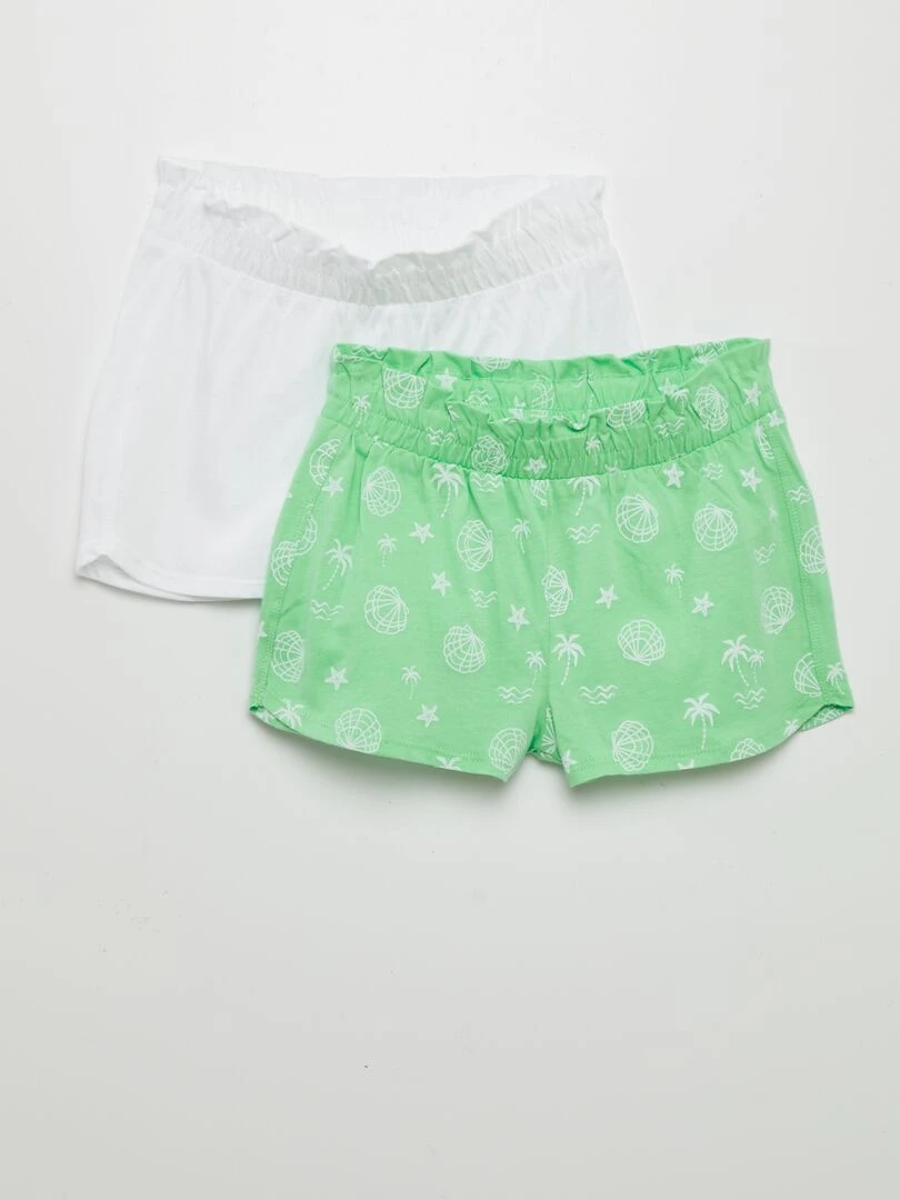 Lot de 2 shorts légers 2 pièces Vert
