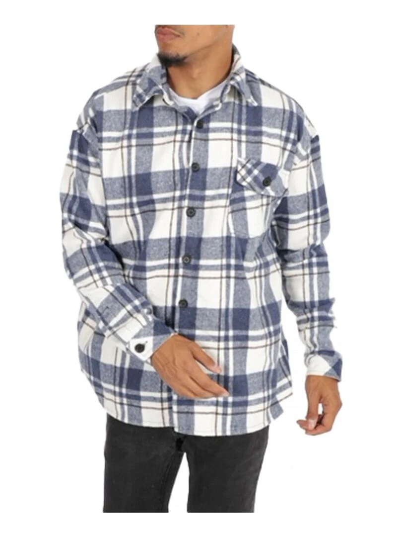 Surchemise polaire à carreaux Kebello   Bleu