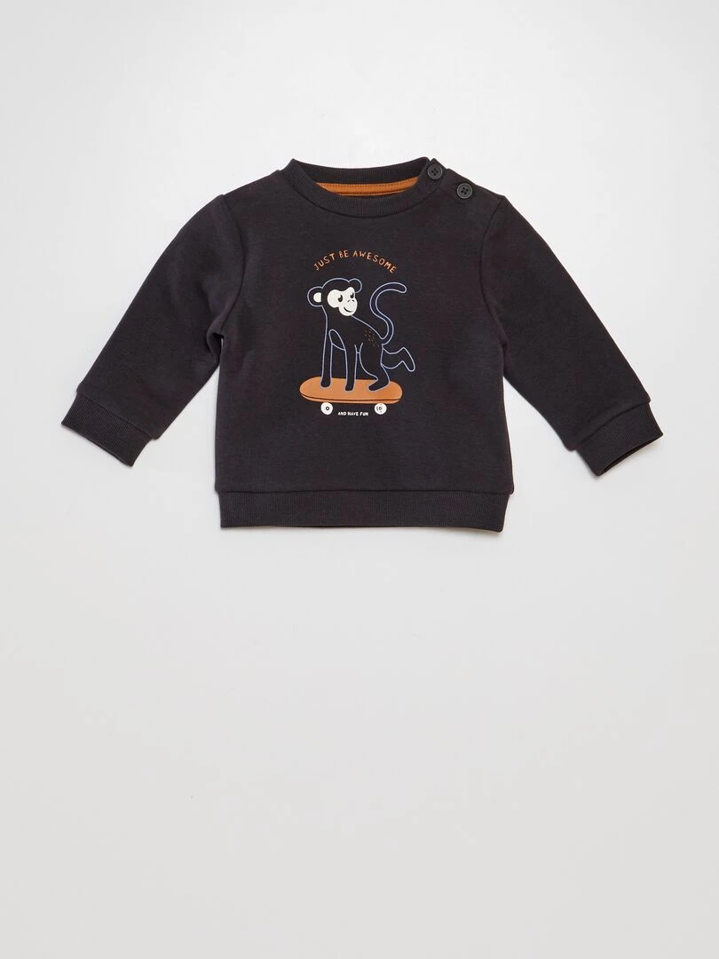 Ensemble jogging sweat + pantalon 2 pièces Gris