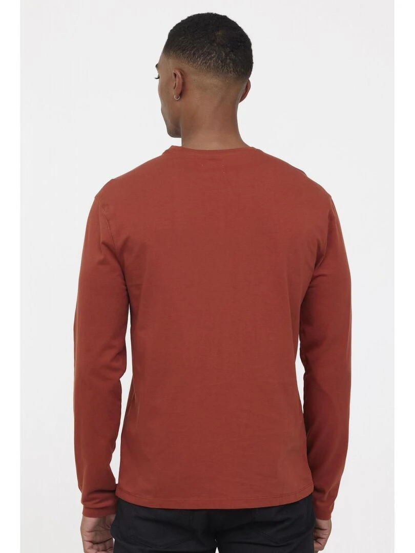 Lee Cooper   T Shirt manches longues coton regular ACACH   Orange