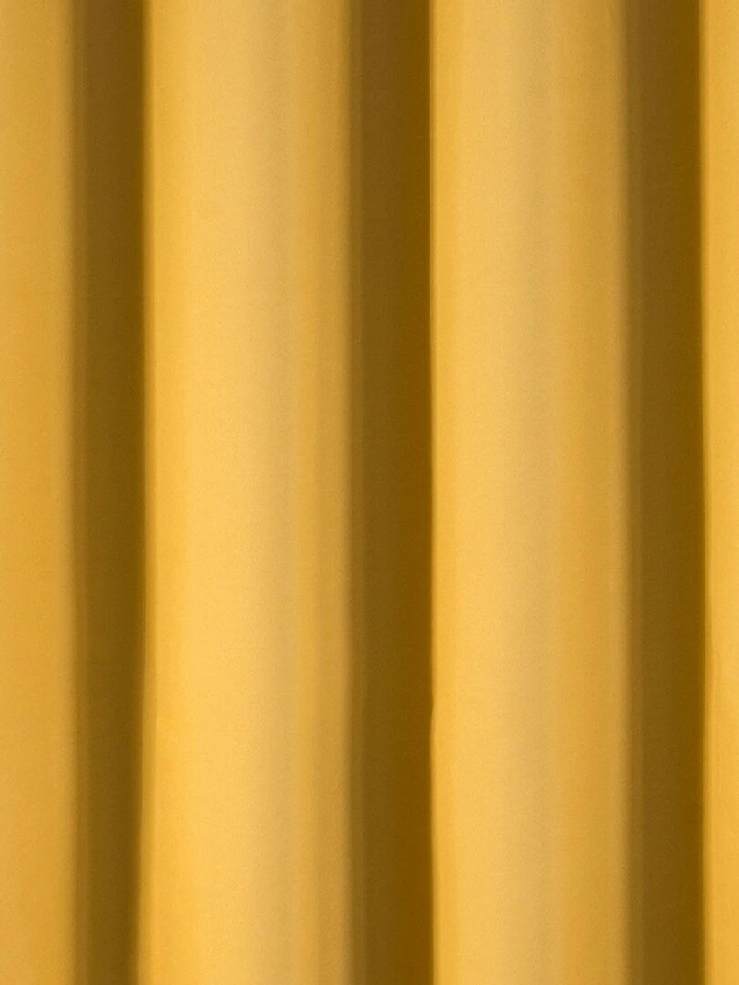 Rideau déco uni occultant et thermique   Jaune moutarde
