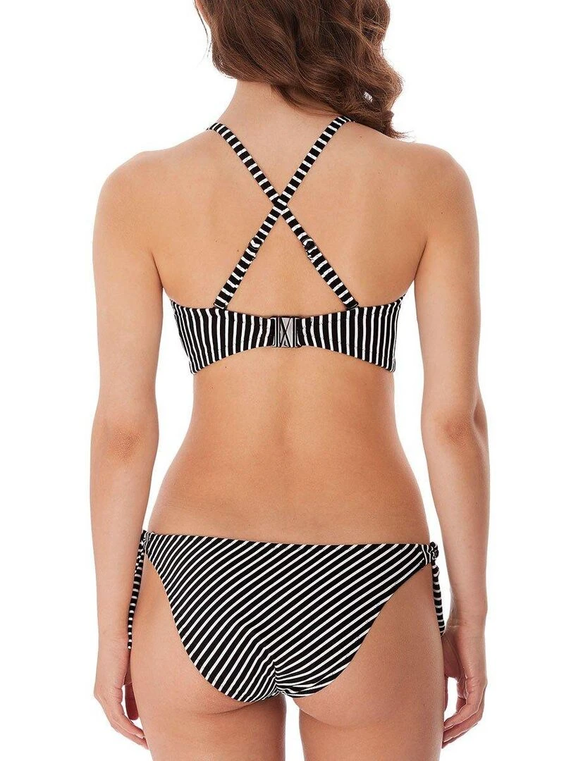 Haut de maillot bandeau multi positions Beach hut   Noir