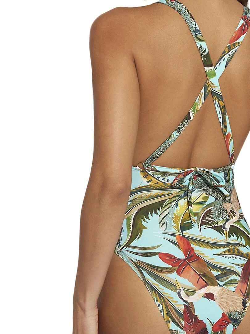 Maillot de bain une pièce triangle préformé Galapagos   Bleu turquoise