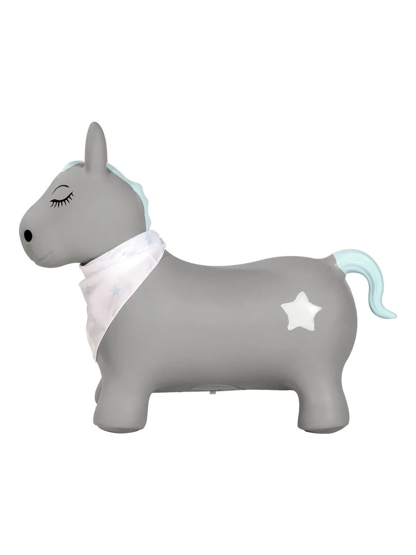 Animal sauteur gonflable en plastique  poney   Gris foncé